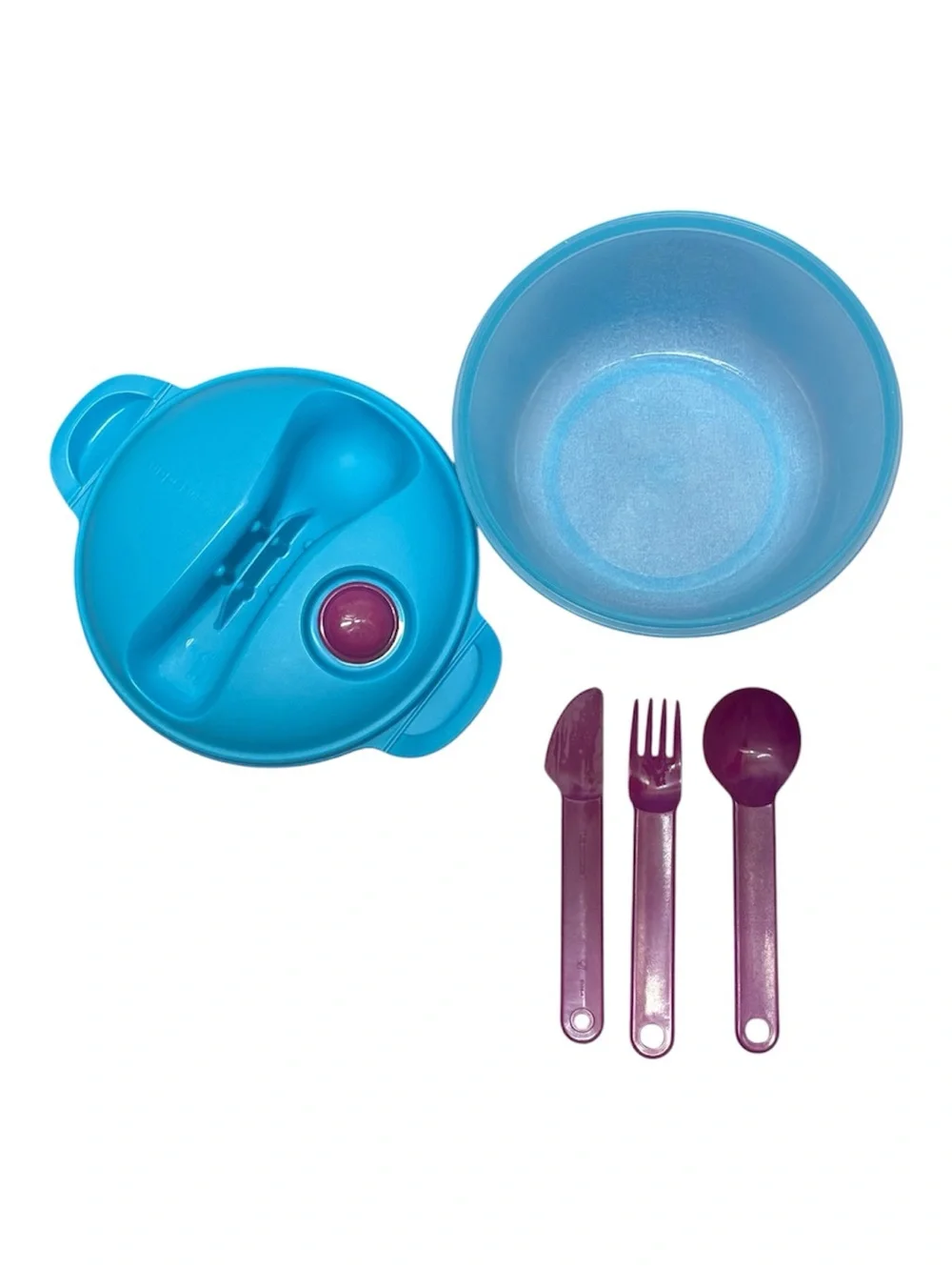 Tupperware Hot Food On the Go Container 6.25 Cup Capacity & Utensils Item 1700-6